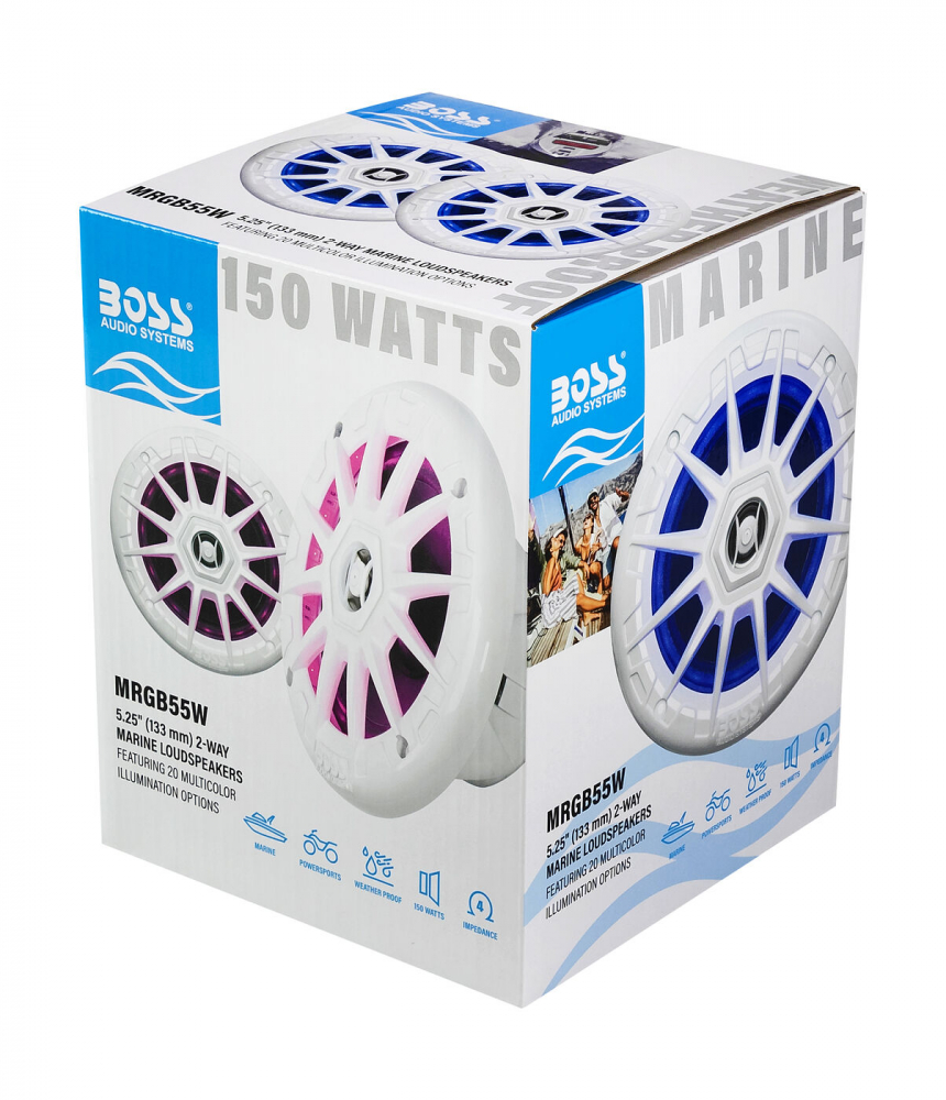 Купить динамики boss mrgb55w морские 200w 5,25" с rgb подсветкой (2 шт., белые) по цене 10 264 р. Низкие цены. Большой выбор. Доставка по всей России. Интернет-магазин в Москве. Только положительные отзывы!