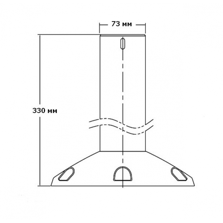 Купить стойка под сиденье columbia 325 мм, диаметр 73 мм, основание 230 мм по цене  Низкие цены. Большой выбор. Доставка по всей России. Интернет-магазин в Москве. Только положительные отзывы!