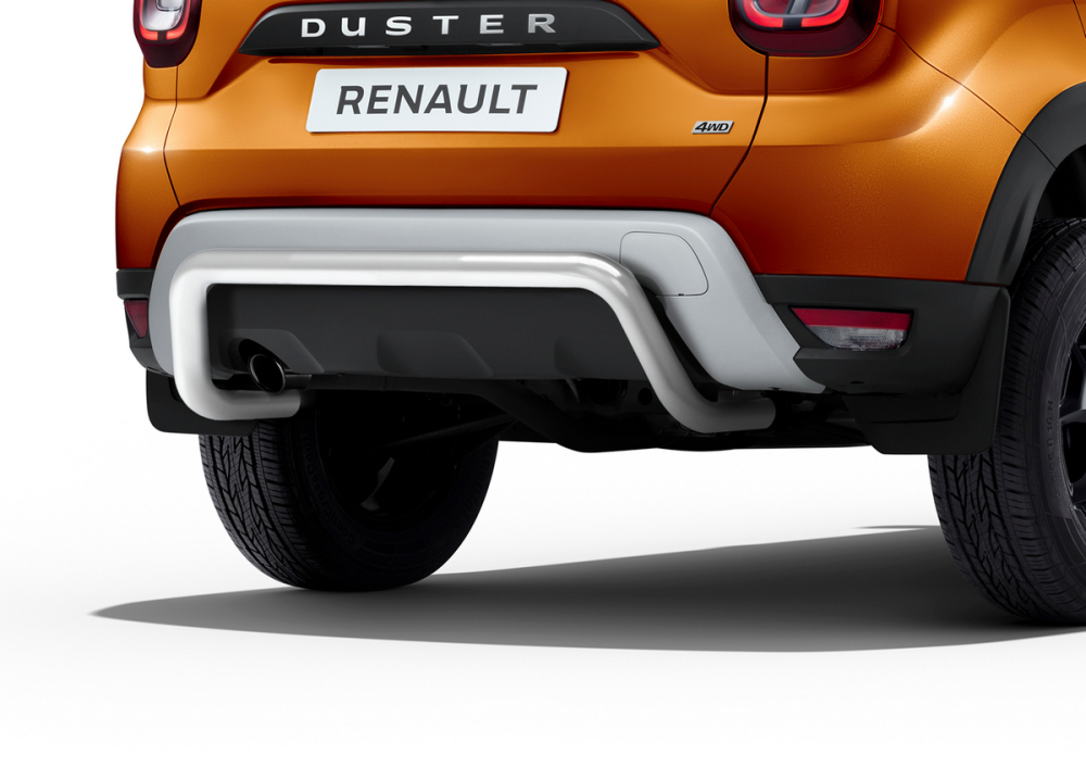 Защита заднего бампера d57 скоба Renault Duster (2021- ) (R.4706.003) Rival