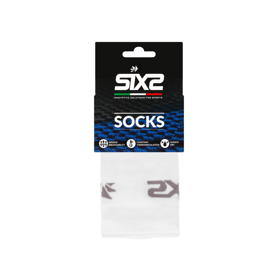 Носки SIXS Logo White Carbon/White, II, Артикул: SHLG-II-BIBI