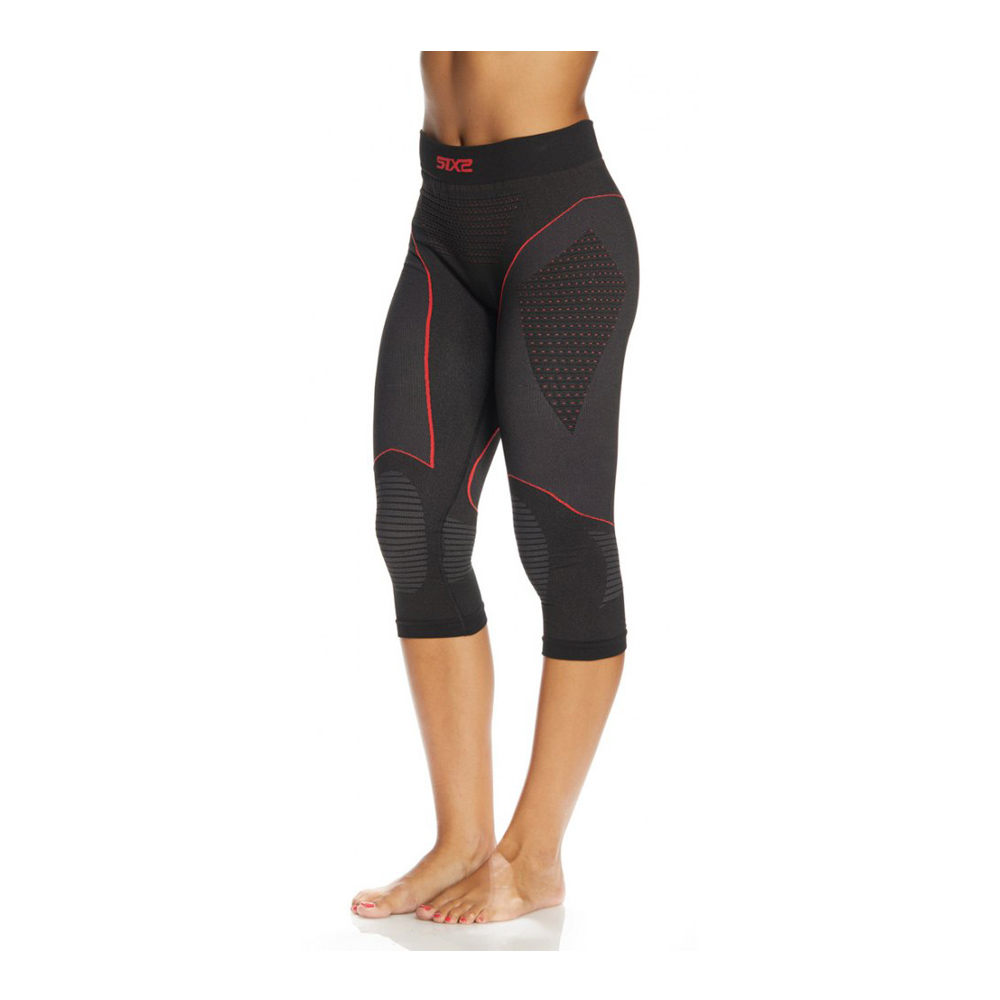 Термоштаны 3/4 SIXS PNCW CU Black/Red, M/L