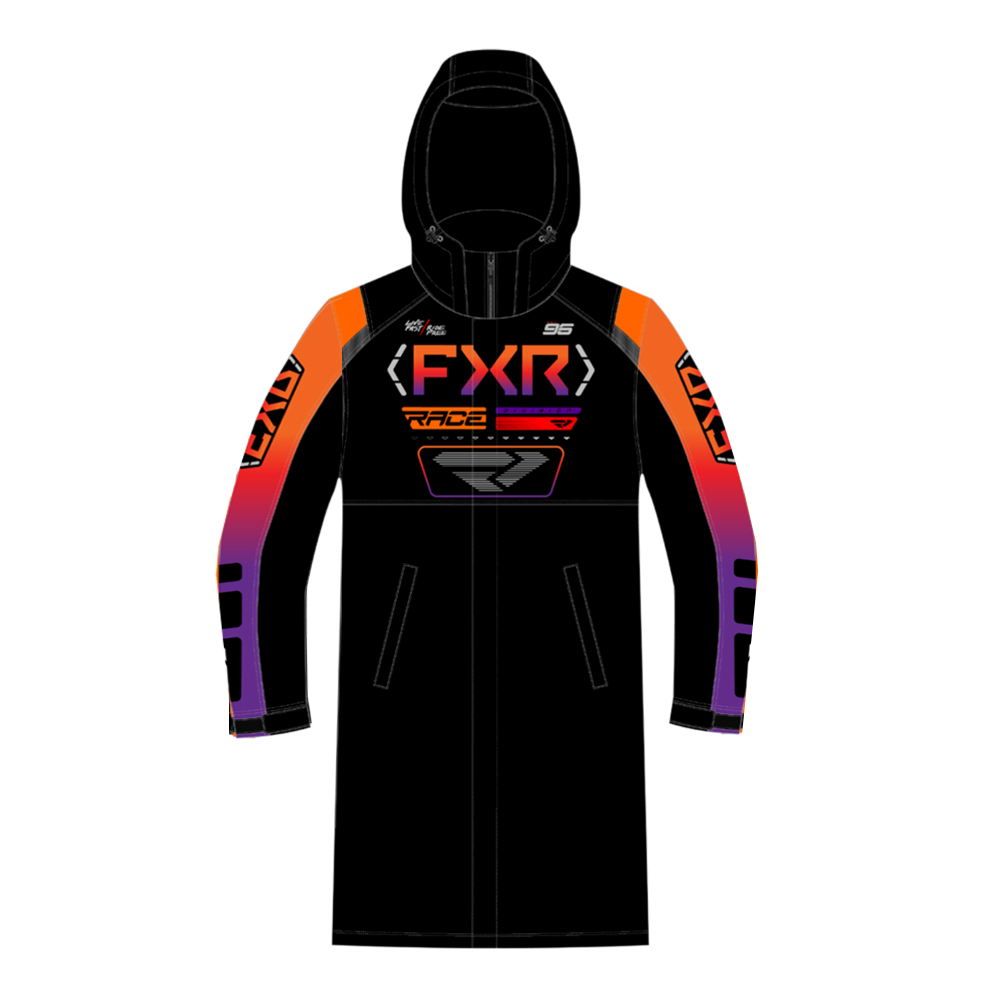 Пальто FXR Warm-Up с утеплителем Black/Orange/Purple, M