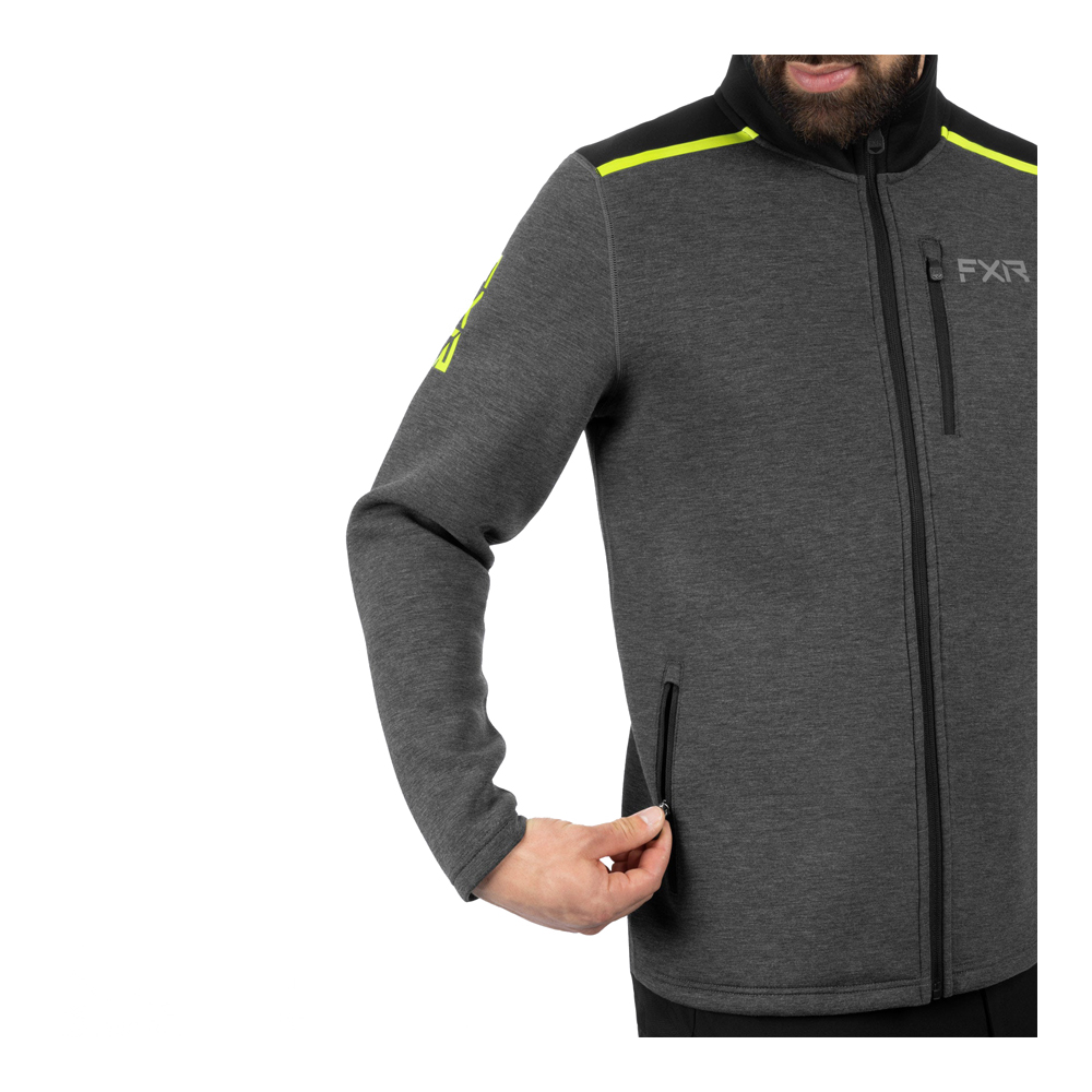 Толстовка FXR Altitude Tech Zip-Up Asphalt/Hi Vis, L