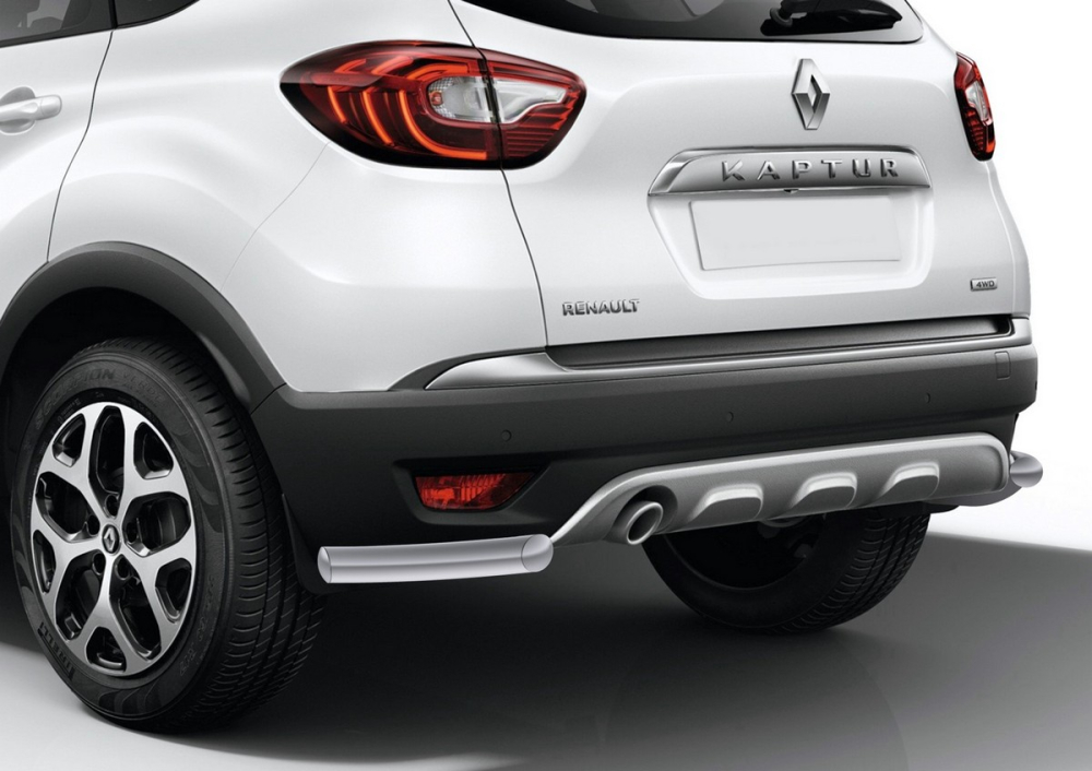 Защита заднего бампера d57 уголки Renault Kaptur 2016- (R.4704.005) Rival