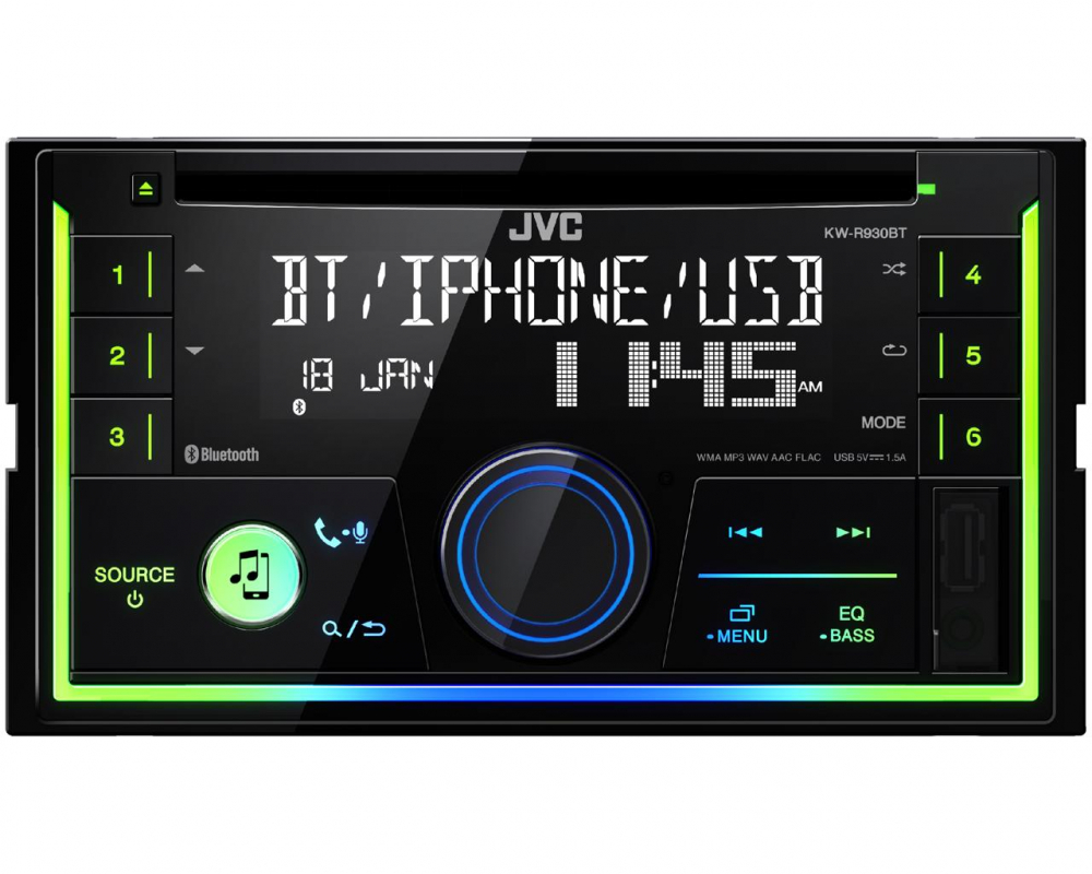Автомобильный CD-ресивер 2 DIN JVC KW-R930BT