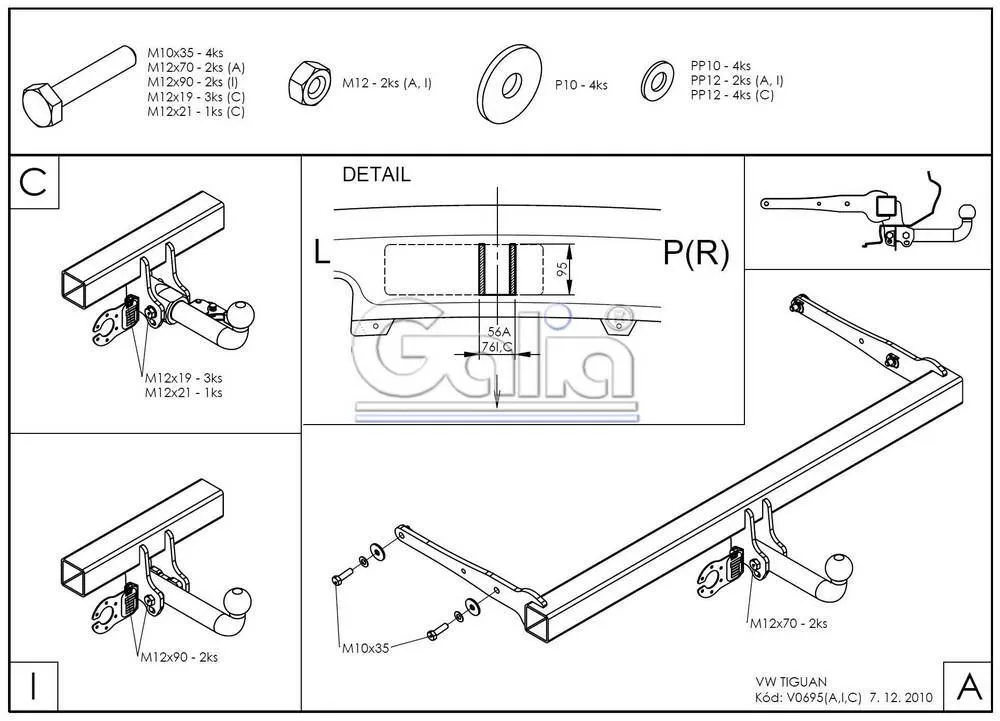 Купить фаркоп volkswagen tiguan 2007-2016, 2016-, audi q3 2011-2018 - v069c galia по цене  Низкие цены. Большой выбор. Доставка по всей России. Интернет-магазин в Москве. Только положительные отзывы!