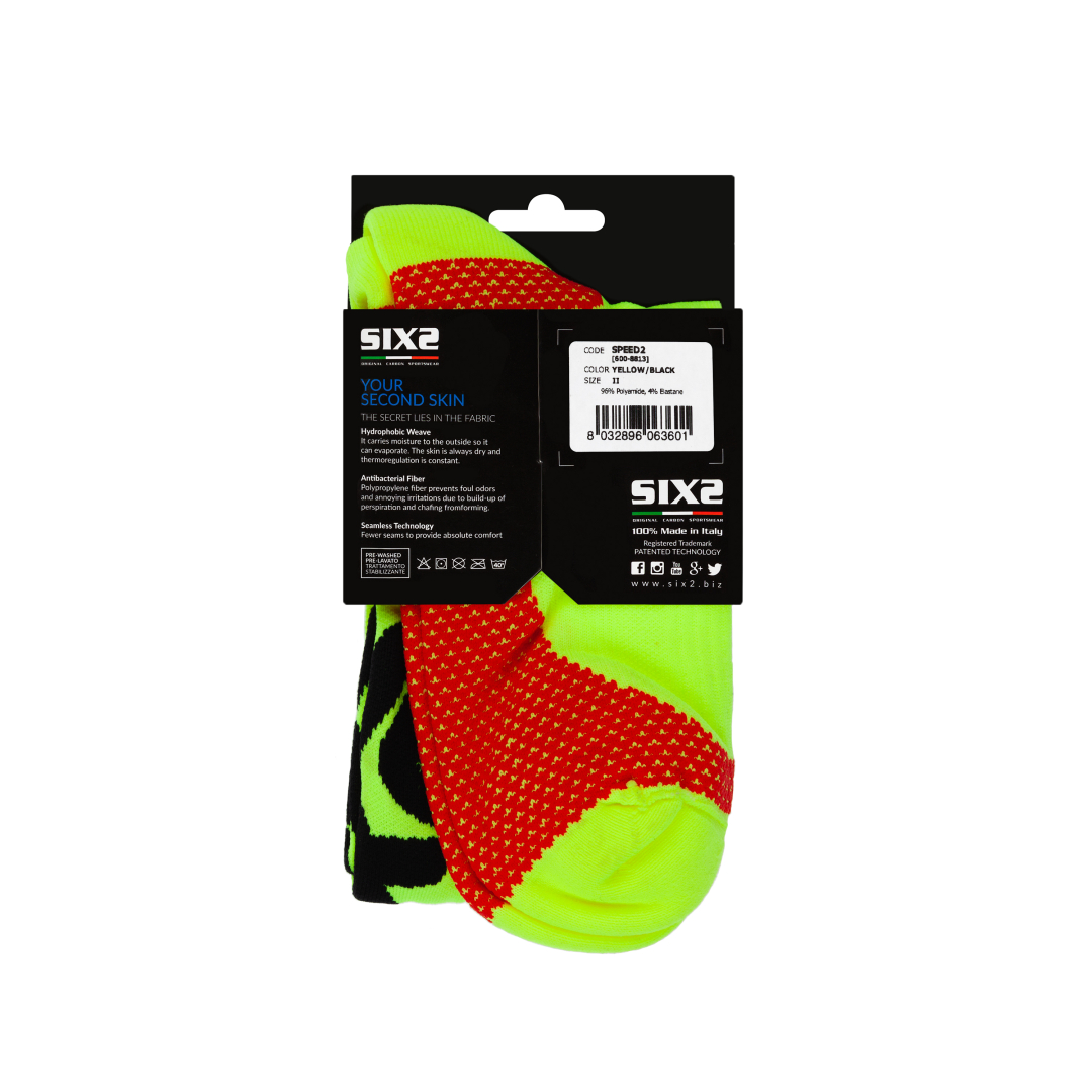 Носки SIXS SPEED2 Yelow/Black, I, Артикул: SPE2--I-GINE