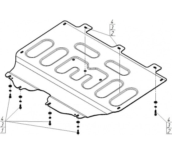 Усиленная защита картера двигателя и КПП (2 мм, сталь) для Dongfeng Shine Max 2022-