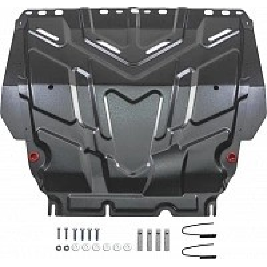Защита картера двигателя КПП Volvo S40 седан 2004-2012, Ford C-MAX 2003-2015, Focus хетчбек 2008-2010, 2004-2007, седан/хетчбек 2011-2019