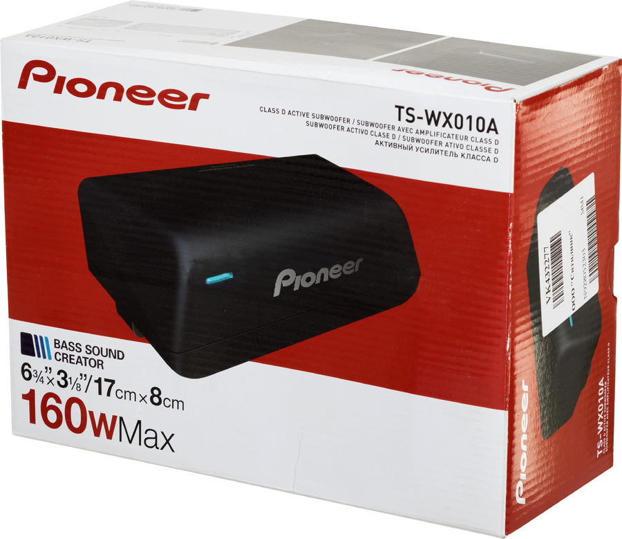 Автомобильный корпусной активный сабвуфер 7*3"(170 * 80 мм) PIONEER TS-WX010A