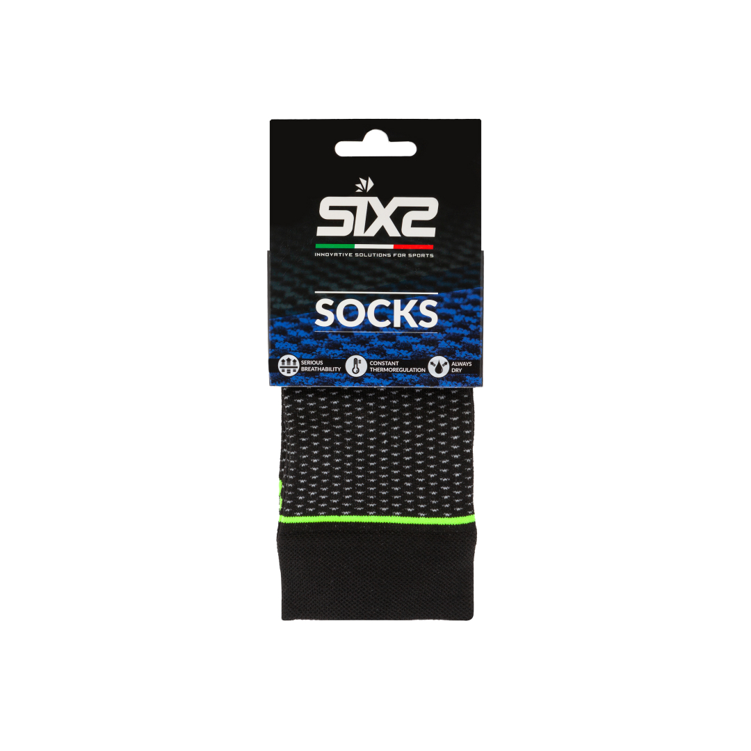 Носки SIXS LONG2 Black Carbon/Yelow, I, Артикул: LON2--I-NEGI