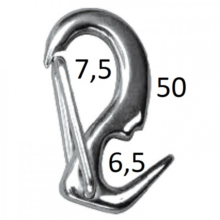 Купить карабин-крюк пружинный 50мм по цене  Низкие цены. Большой выбор. Доставка по всей России. Интернет-магазин в Москве. Только положительные отзывы!