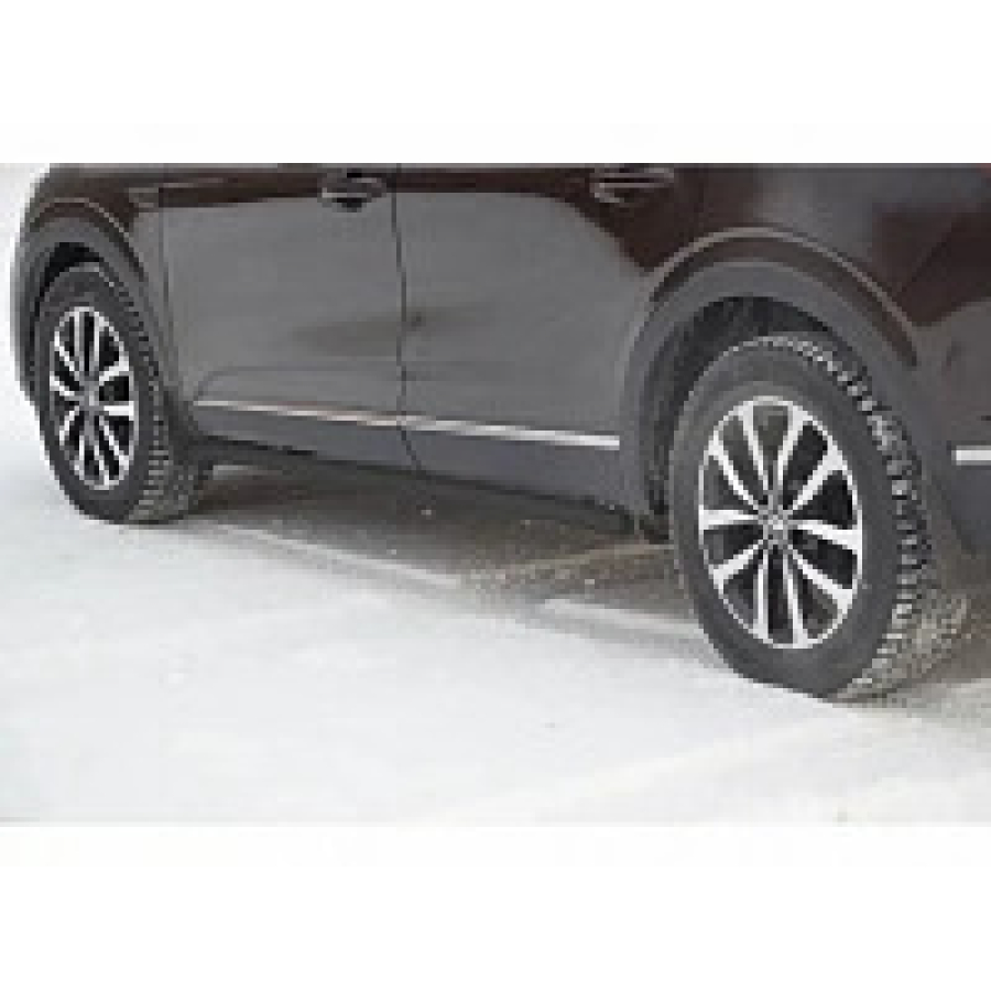 Защита порогов вогнутая d=51 мм ШАГРЕНЬ (ППК) Renault Arkana 2019-