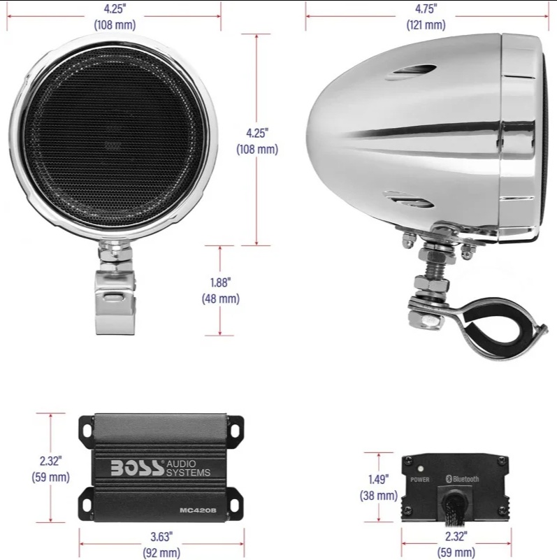 Купить аудиосистема boss audio mc420b с bluetooth 600 вт хром по цене 23 500 р.. Низкие цены. Большой выбор. Доставка по всей России.  Интернет-магазин в Москве. Только положительные отзывы!