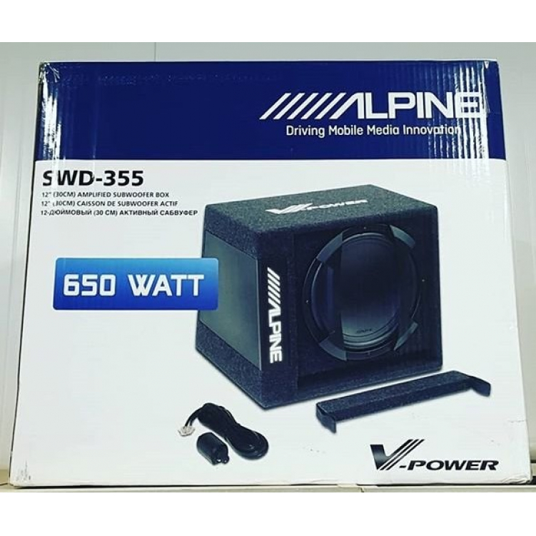 Автомобильный корпусной активный сабвуфер 12” (30 см) ALPINE SWD-355
