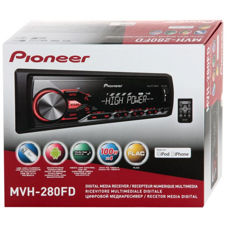 Автомобильный цифровой медиа-ресивер PIONEER MVH-280FD