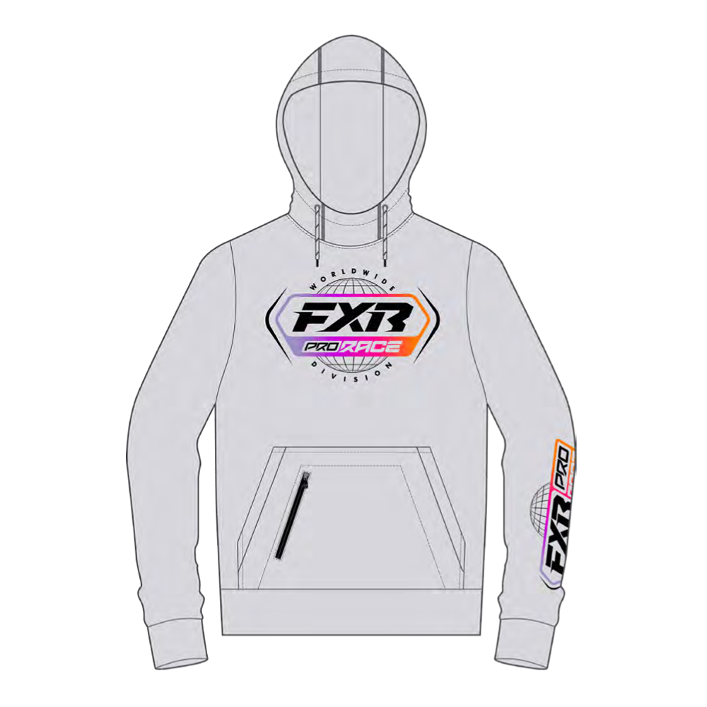 Толстовка FXR Race Division Tech Ice Grey/Supernova, M