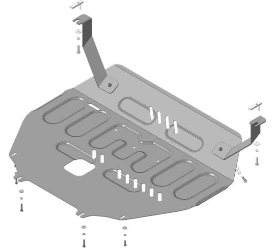 Усиленная защита картера двигателя и КПП (2 мм, сталь) для Changan CS55 Plus 2023-