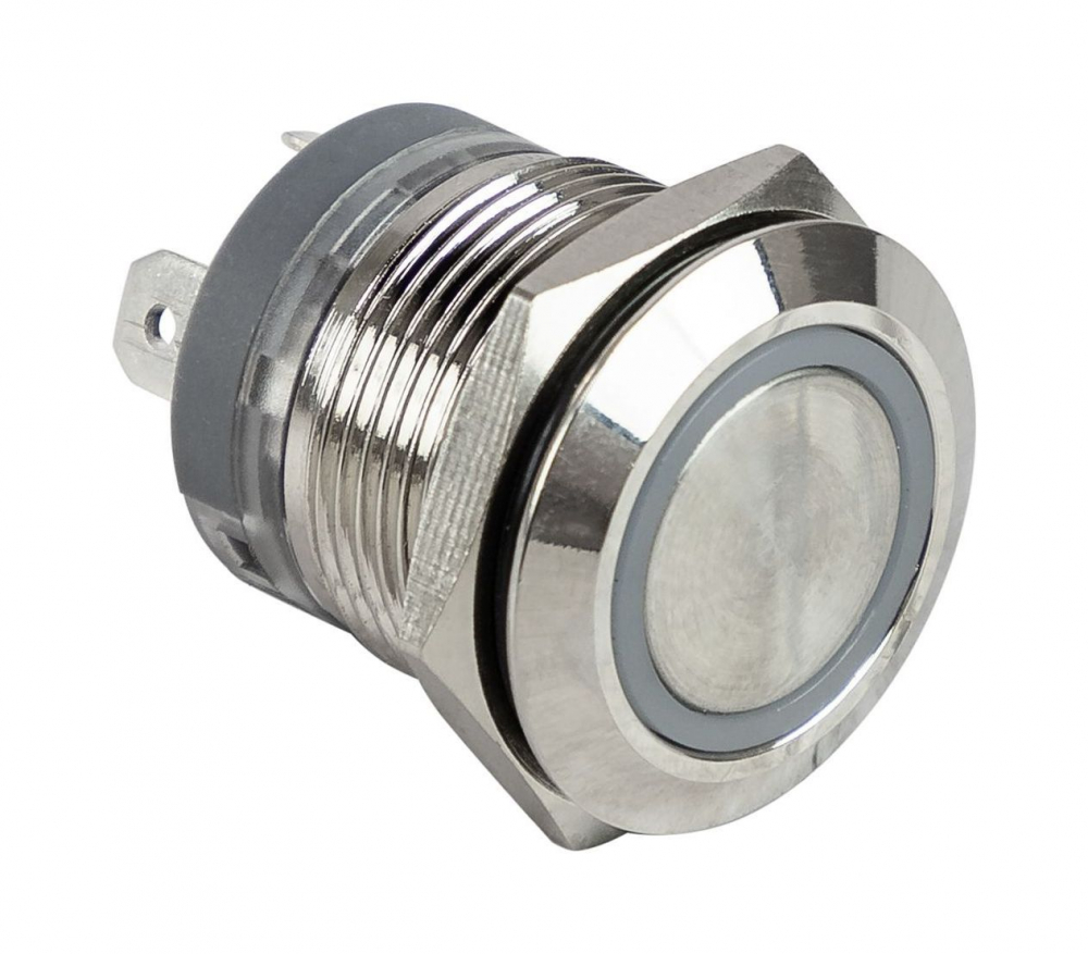 Купить кнопка с фиксацией, подсветка синяя, 12 в, д. 19мм по цене  Низкие цены. Большой выбор. Доставка по всей России. Интернет-магазин в Москве. Только положительные отзывы!