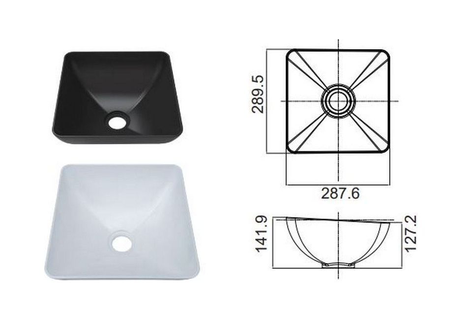 Купить акриловая раковина 287,6х289,5х141,9/127,2, черная, marine rocket по цене  Низкие цены. Большой выбор. Доставка по всей России. Интернет-магазин в Москве. Только положительные отзывы!
