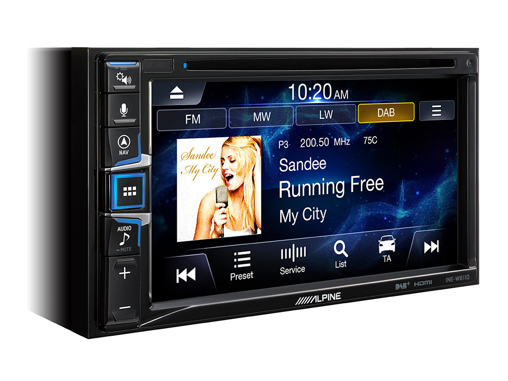 Цифровой медиа-ресивер с Apple CarPlay и Android Auto ALPINE INE-W611D