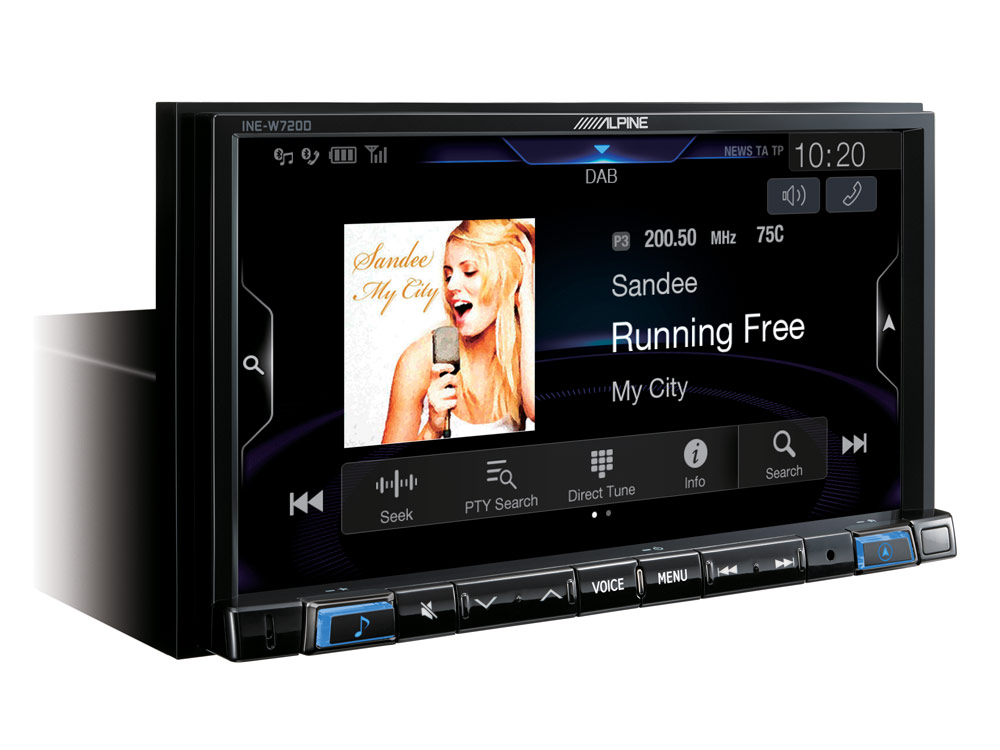 Автомобильный цифровой медиа-ресивер ALPINE INE-W720D