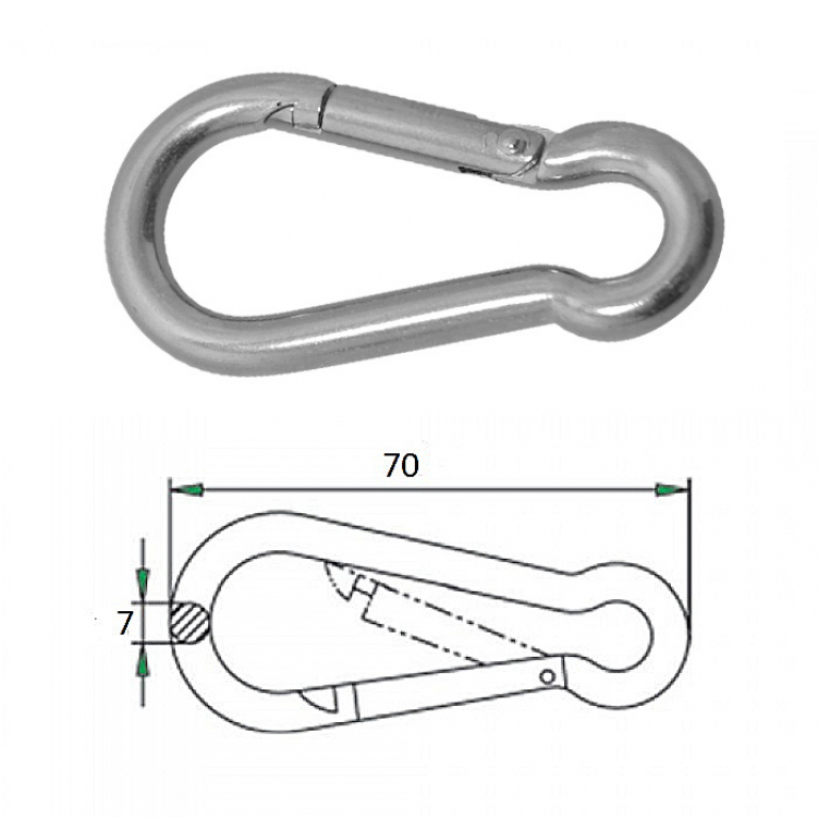 Купить гак-карабин 7х70мм по цене 218 р. Низкие цены. Большой выбор. Доставка по всей России. Интернет-магазин в Москве. Только положительные отзывы!