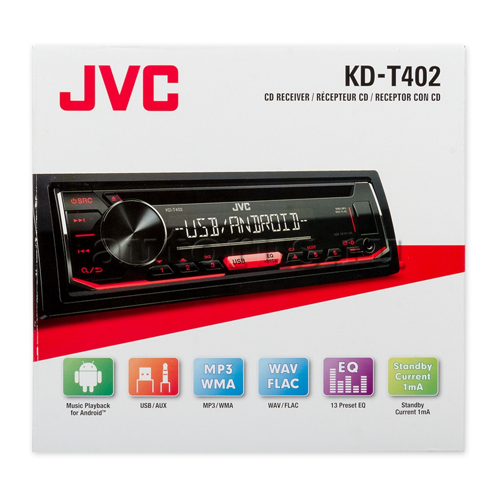 Автомобильный CD-ресивер JVC KD-T402