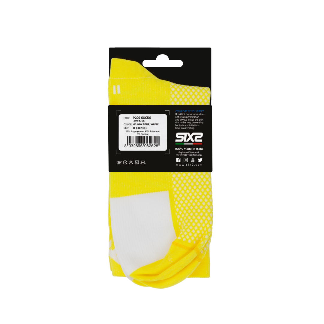 Носки SIXS P200 Yelow Tour/White, II, Артикул: P200-II-GIBI