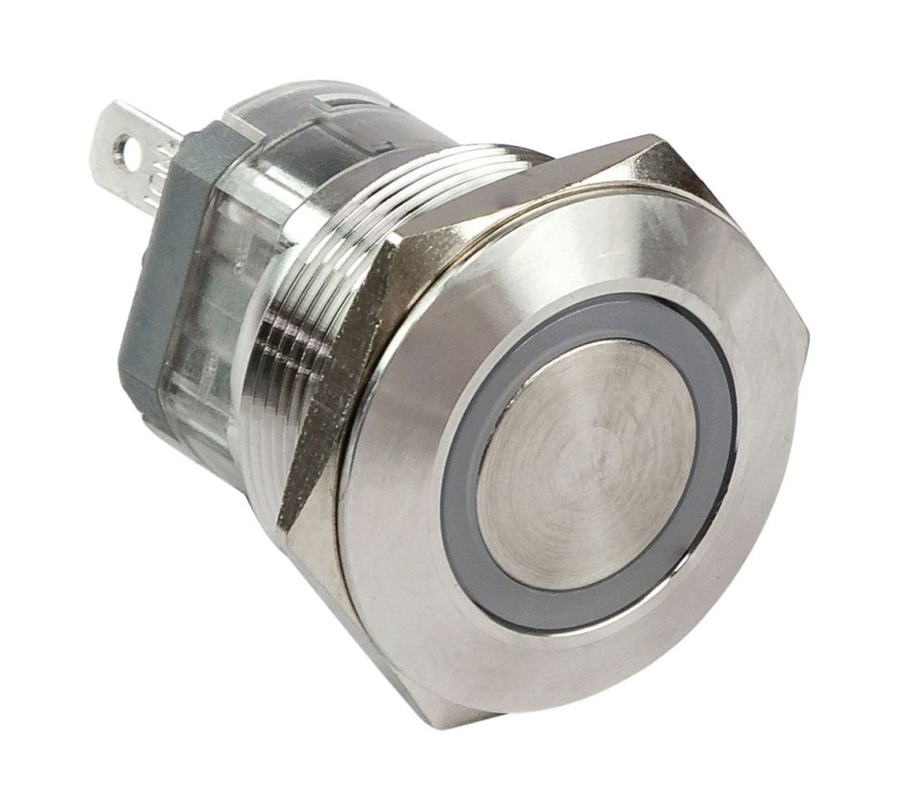 Купить кнопка с фиксацией, подсветка синяя, 12 в, д. 25мм по цене  Низкие цены. Большой выбор. Доставка по всей России. Интернет-магазин в Москве. Только положительные отзывы!