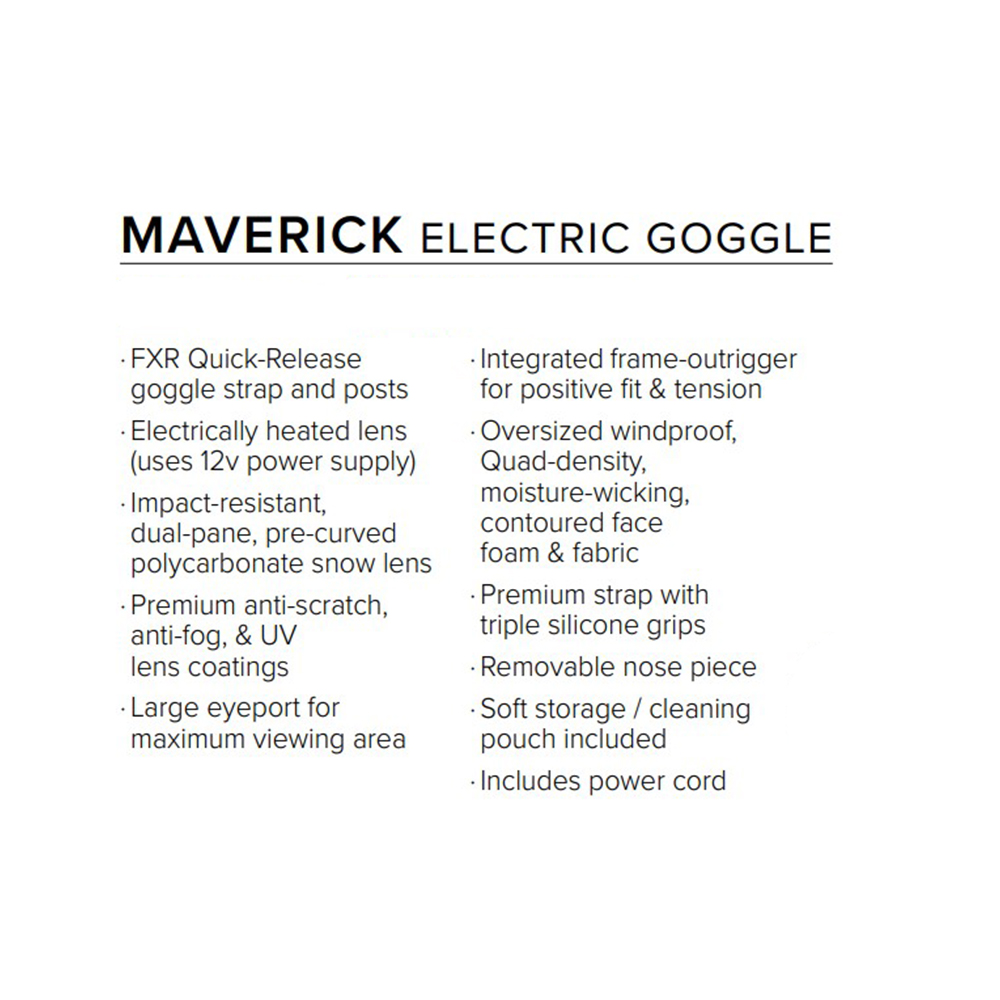 Очки FXR Maverick с подогревом Black Ops