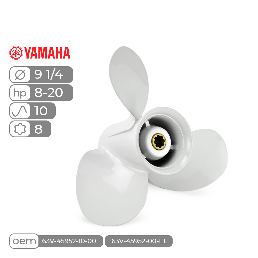 Купить винт гребной  skipper для yamaha 8-20hp алюминиевый, диаметр - 9 1/4", шаг 10" по цене 39 310 р. Низкие цены. Большой выбор. Доставка по всей России. Интернет-магазин в Москве. Только положительные отзывы!