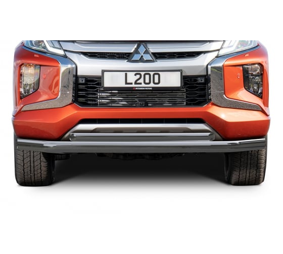 Защита переднего бампера d76+d57 Mitsubishi L200 2019- (R.4016.001) Rival