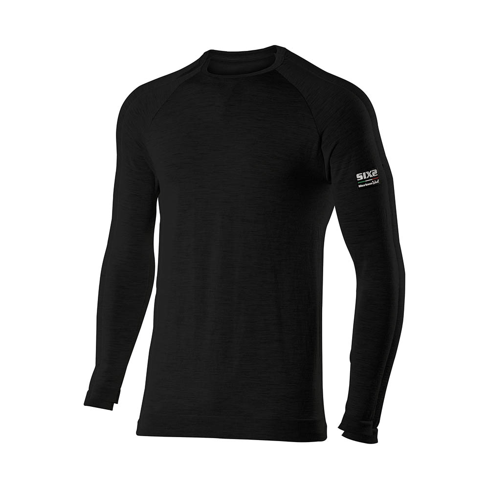 Термокофта SIXS TS2 MERINOS WOOL Wool Black, S/M
