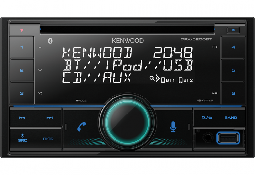 Автомобильный CD-ресивер 2 DIN KENWOOD DPX-5200BT