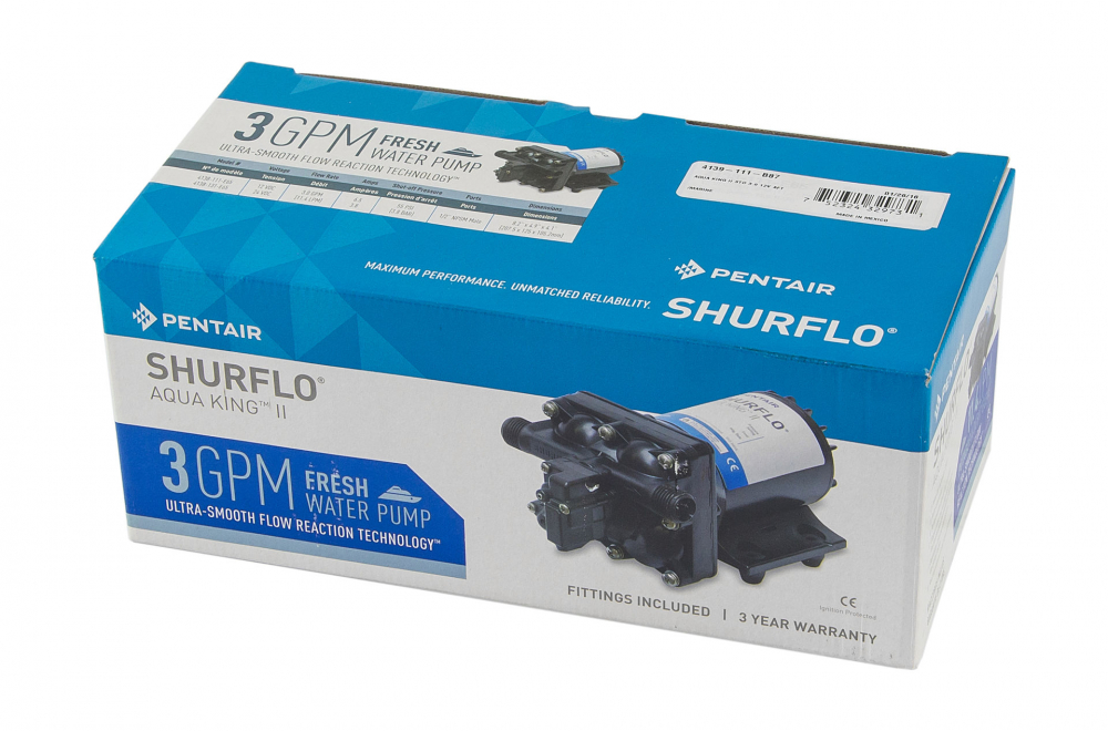 Купить помпа водоподающая мембранная shurflo aquaking ii standart, 12 в, 11.35 л/мин, 45 psi (3.1 бар) по цене  Низкие цены. Большой выбор. Доставка по всей России. Интернет-магазин в Москве. Только положительные отзывы!