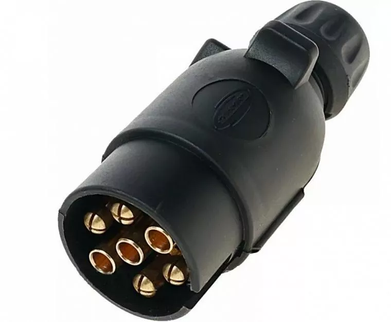 Вилка 7 pin силумин