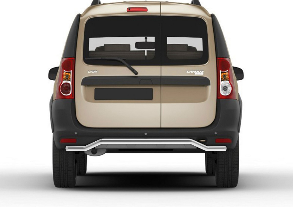 Защита заднего бампера d42 волна Lada Largus Cross 2014- (R.6005.007) Rival