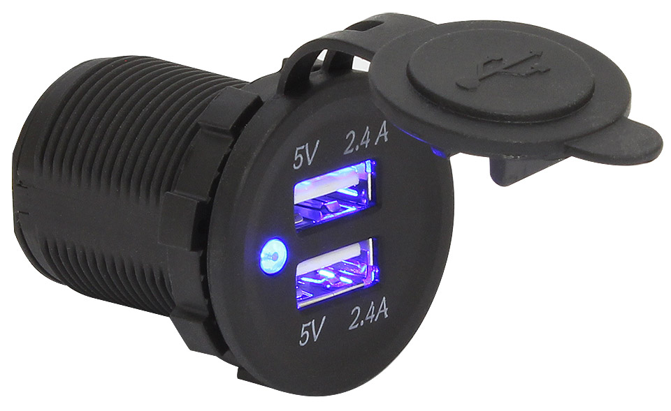 Купить гнездо питания с usb-разъемами 4,8 а подсветка . 12/24 в (бортовая сеть по цене 1 059 р. Низкие цены. Большой выбор. Доставка по всей России. Интернет-магазин в Москве. Только положительные отзывы!