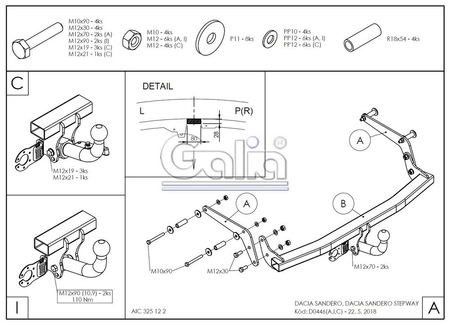 Купить фаркоп renault sandero, stepway 2014- d044a galia по цене  Низкие цены. Большой выбор. Доставка по всей России. Интернет-магазин в Москве. Только положительные отзывы!