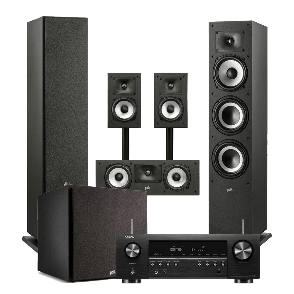 Домашний кинотеатр DENON AVCS660HBKE2 Polk Monitor XT2