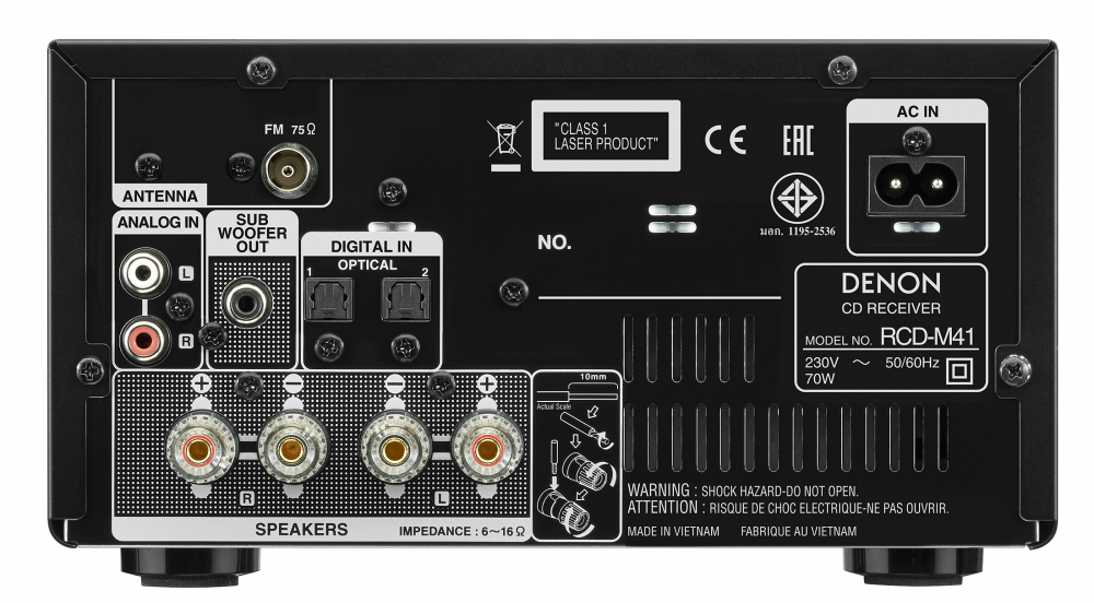 Мини система DENON RCDM41BKE2
