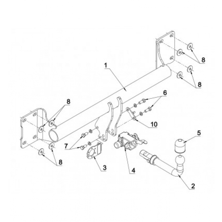Купить фаркоп bmw x5 e70 2007-2013, f15 2013-2018 - b 10a auto-hak по цене  Низкие цены. Большой выбор. Доставка по всей России. Интернет-магазин в Москве. Только положительные отзывы!