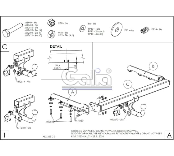 Купить фаркоп chrysler grand voyager iv, dodge caravan iv 2001-2007 - c023a galia по цене 20 898 р. Низкие цены. Большой выбор. Доставка по всей России. Интернет-магазин в Москве. Только положительные отзывы!