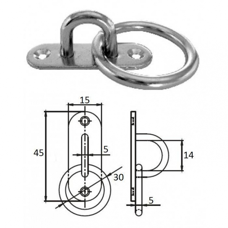 Купить планка овальная с проушиной и кольцом 5 мм aisi 304 по цене 174 р. Низкие цены. Большой выбор. Доставка по всей России. Интернет-магазин в Москве. Только положительные отзывы!