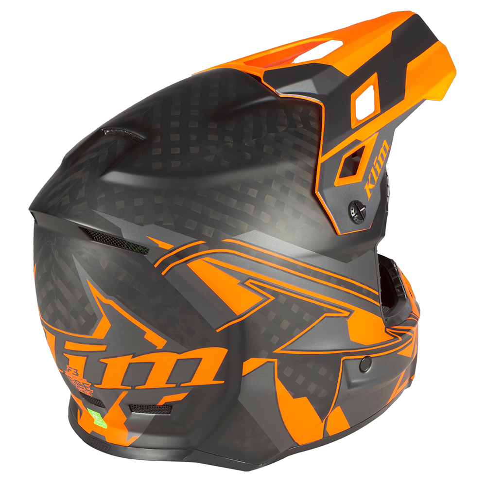 Шлем Klim F3 Carbon Pro без подогрева Ascent Asphalt/Strike Orange, MD