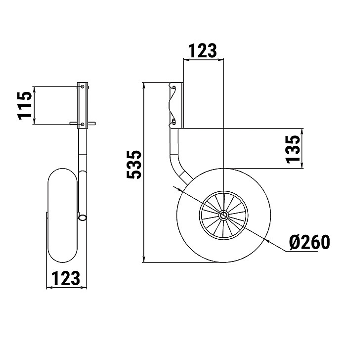 Комплект колес транцевых быстросъёмных НЛ 260 мм Zn по низкой цене в Москве. Можете купить недорого для надувной лодки с доставкой по РФ. В наличии!Всего 5 070 р.