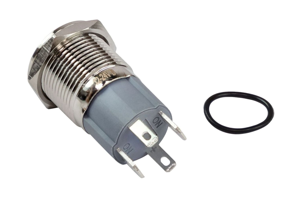 Купить кнопка с фиксацией, подсветка синяя, 12 в, д.16мм по цене  Низкие цены. Большой выбор. Доставка по всей России. Интернет-магазин в Москве. Только положительные отзывы!