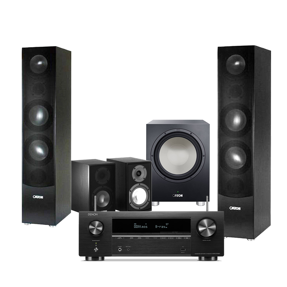 Домашний кинотеатр DENON AVRX1700HBKE2 Canton GLE Basic