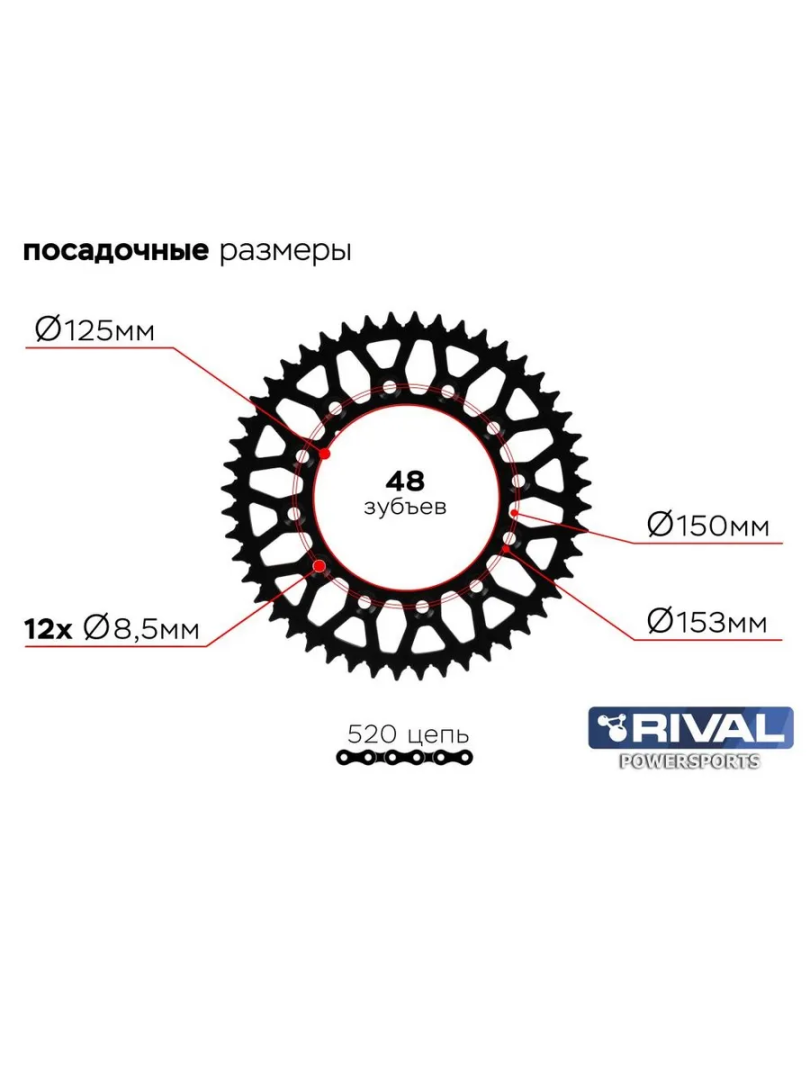 Купить звезда ведомая универсальная 6-150/153-125-48/rps.52002.48 по цене 1 850 р.. Низкие цены. Большой выбор. Доставка по всей России. Интернет-магазин в Москве. Только положительные отзывы!